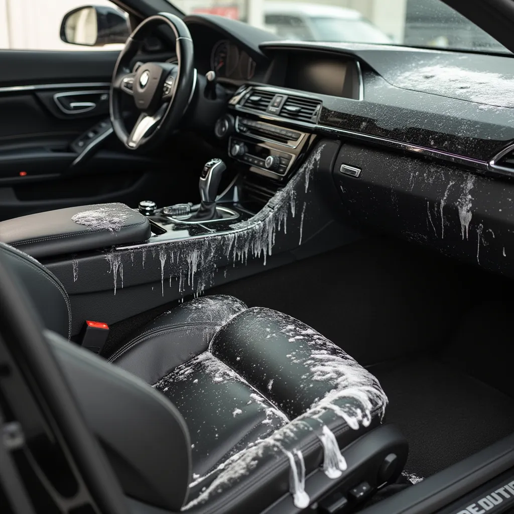 Interior auto de lux curățat profesional